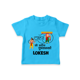 Ravan Ten Heads Triumph Dussehra T shirt - SKY BLUE - 0-5 Months Old (Chest 17")