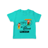 Ravan Ten Heads Triumph Dussehra T shirt - TEAL - 0-5 Months Old (Chest 17")