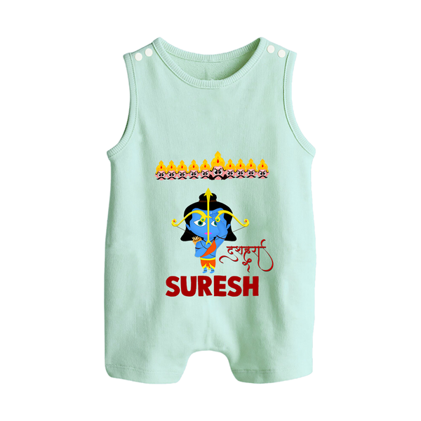 Ram Ravan Battle Story Button Romper - MINT GREEN - New Born (Chest 18")
