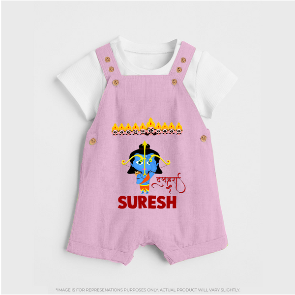 Ram Ravan Battle Story Dungaree - BABY PINK - 0 - 5 Months Old (Chest 18")