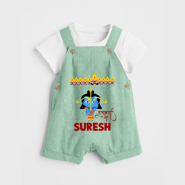Ram Ravan Battle Story Dungaree - MINT GREEN - 0 - 5 Months Old (Chest 18")