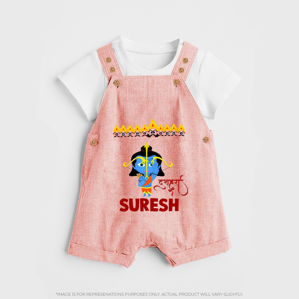 Ram Ravan Battle Story Dungaree - PEACH - 0 - 5 Months Old (Chest 18")
