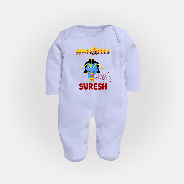 Ram Ravan Battle Story Fullbody suit - BABY BLUE - New Born (Chest 7.5")