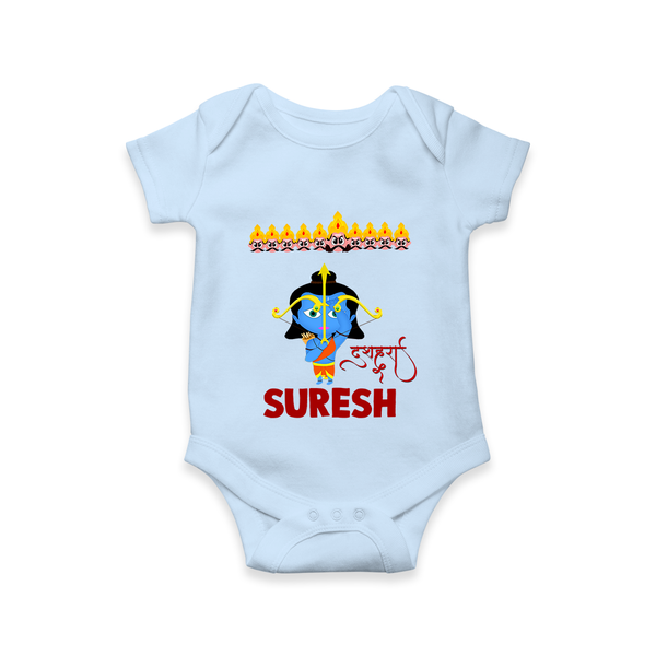 Ram Ravan Battle Story Romper - BABY BLUE - New Born (Chest 14")