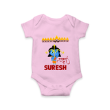 Ram Ravan Battle Story Romper - BABY PINK - New Born (Chest 14")