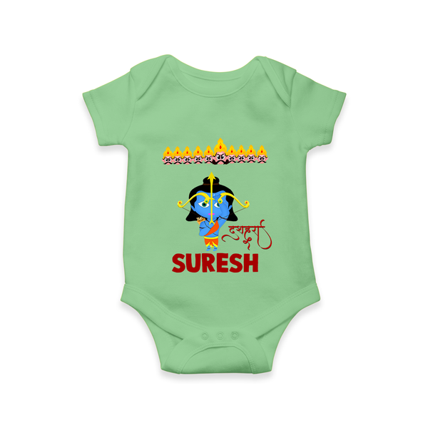 Ram Ravan Battle Story Romper - GREEN - New Born (Chest 14")