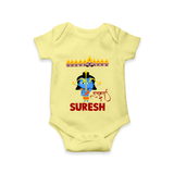 Ram Ravan Battle Story Romper - PASTEL YELLOW - New Born (Chest 14")