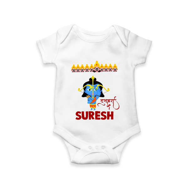 Ram Ravan Battle Story Romper - WHITE - New Born (Chest 14")