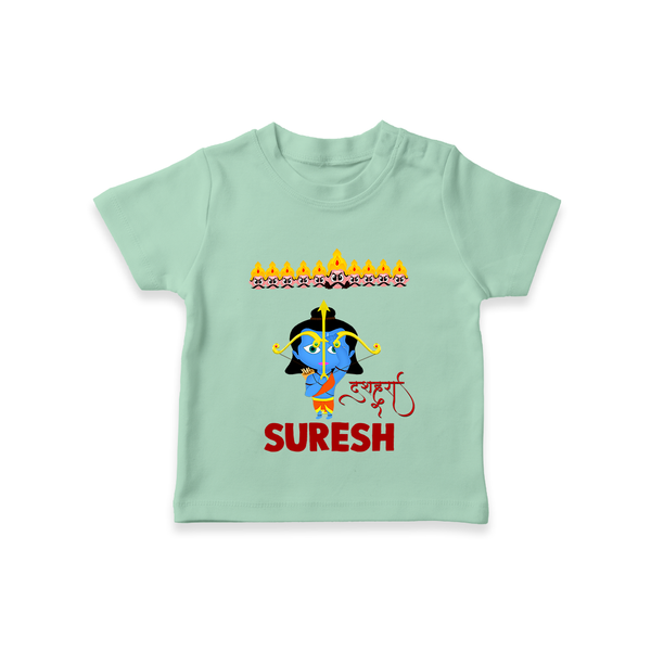 Ram Ravan Battle Story T shirt - MINT GREEN - 0-5 Months Old (Chest 17")