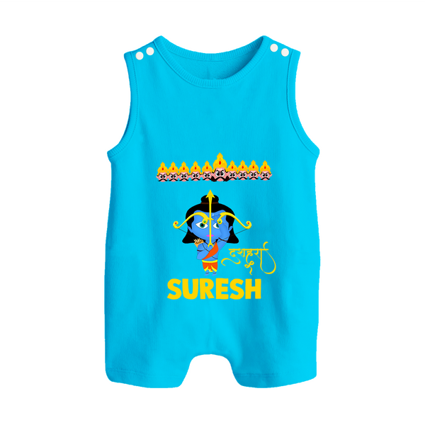Ram Ravan Battle Story Button Romper - SKY BLUE - New Born (Chest 18")