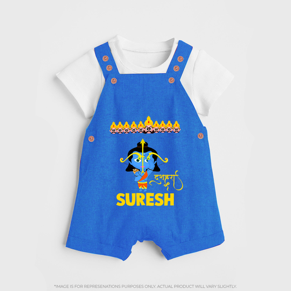 Ram Ravan Battle Story Dungaree - COBALT BLUE - 0 - 5 Months Old (Chest 18")