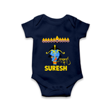 Ram Ravan Battle Story Romper - NAVY BLUE - New Born (Chest 14")