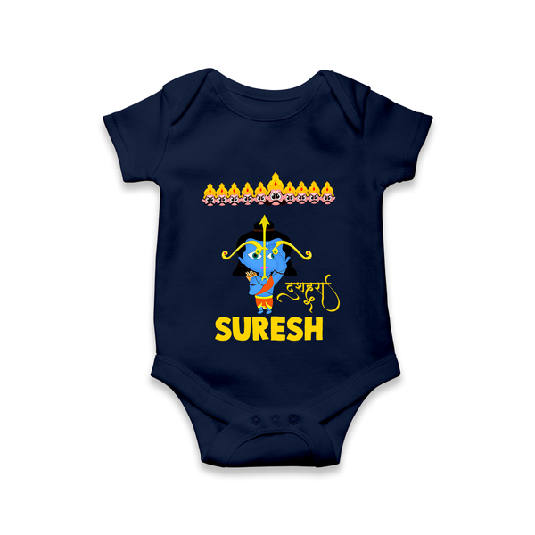 Ram Ravan Battle Story Romper - NAVY BLUE - New Born (Chest 14")