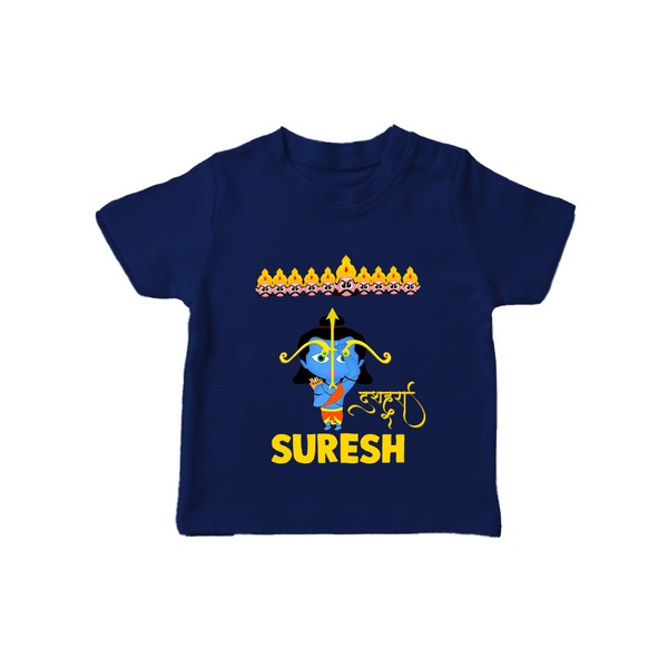 Ram Ravan Battle Story T shirt - NAVY BLUE - 0-5 Months Old (Chest 17")