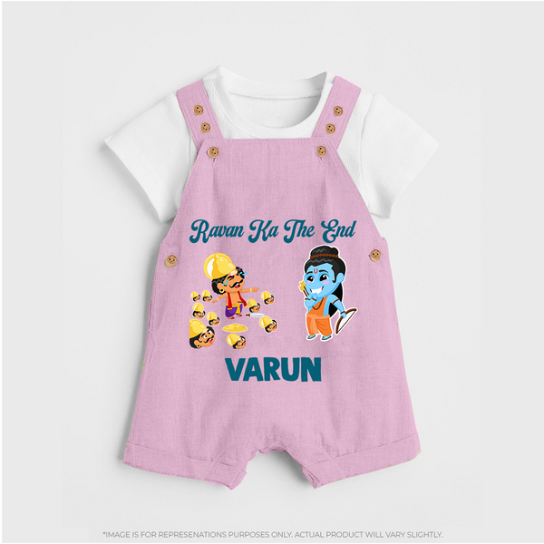 Ravan Ka The End Dussehra Dungaree - BABY PINK - 0 - 5 Months Old (Chest 18")