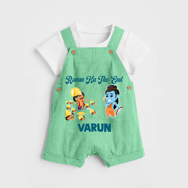 Ravan Ka The End Dussehra Dungaree - GREEN - 0 - 5 Months Old (Chest 18")