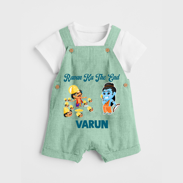 Ravan Ka The End Dussehra Dungaree - MINT GREEN - 0 - 5 Months Old (Chest 18")