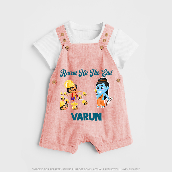 Ravan Ka The End Dussehra Dungaree - PEACH - 0 - 5 Months Old (Chest 18")