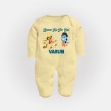 Ravan Ka The End Dussehra Fullbody suit - PASTEL YELLOW - New Born (Chest 7.5")
