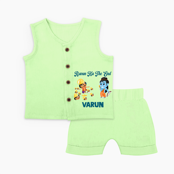 Ravan Ka The End Dussehra Jabla - PASTEL GREEN - 0 - 3 Months Old (Chest 9.8")