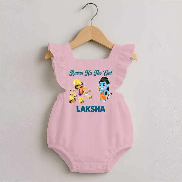 Ravan Ka The End Dussehra Romper Frock - BABY PINK - 0 - 3 Months Old (Chest 19")