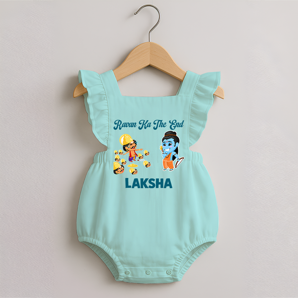 Ravan Ka The End Dussehra Romper Frock - MINT GREEN - 0 - 3 Months Old (Chest 19")