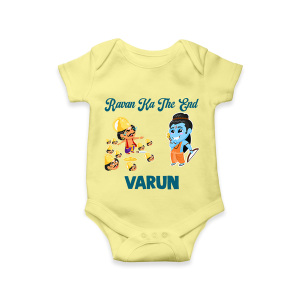 Ravan Ka The End Dussehra Romper - PASTEL YELLOW - New Born (Chest 14")