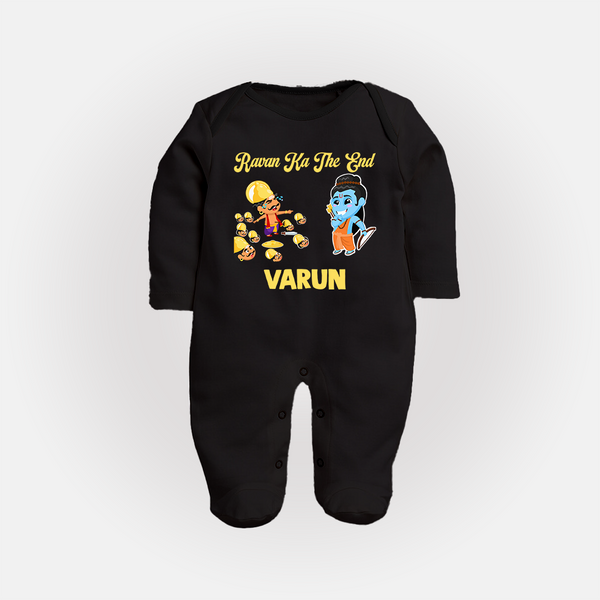 Ravan Ka The End Dussehra Fullbody suit - BLACK - New Born (Chest 7.5")