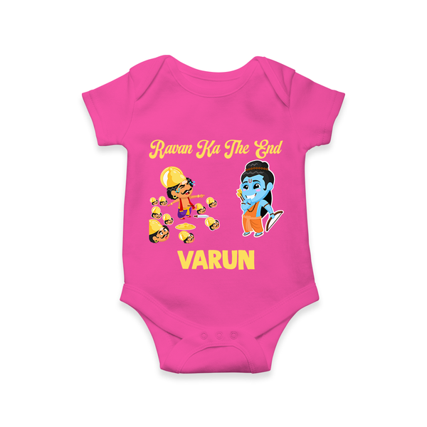 Ravan Ka The End Dussehra Romper - HOT PINK - New Born (Chest 14")