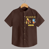 Ravan Ka The End Dussehra Shirt - CHOCOLATE BROWN - 0 - 6 Months Old (Chest 23")