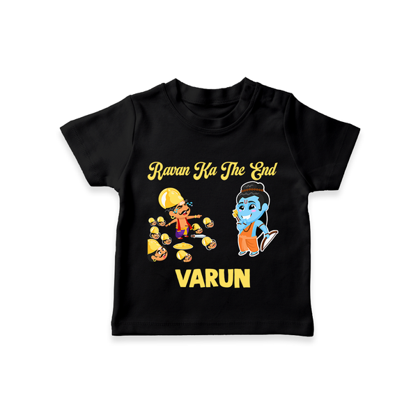 Ravan Ka The End Dussehra T shirt - BLACK - 0-5 Months Old (Chest 17")