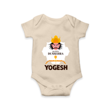 Happy Dussehra Ravan Face Romper - IVORY - New Born (Chest 14")
