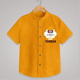 Happy Dussehra Ravan Face Shirt - CHROME YELLOW - 0 - 6 Months Old (Chest 23")