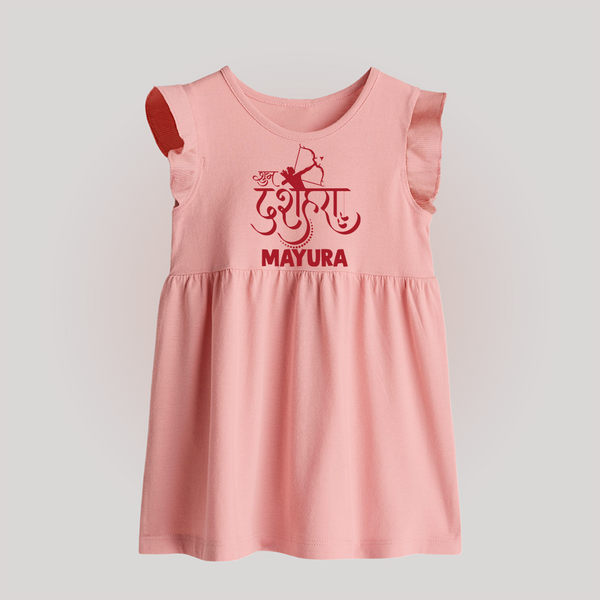Ram Arrow Victory Dussehra Baby Frock - BABY PINK - 0 - 3 Months Old (Chest 17")