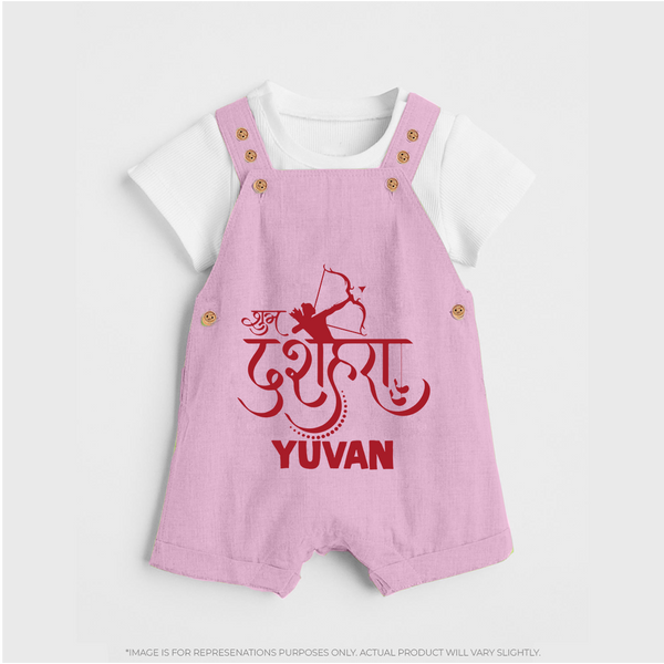 Ram Arrow Victory Dussehra Dungaree - BABY PINK - 0 - 5 Months Old (Chest 18")