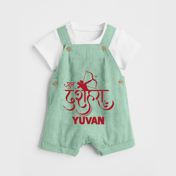 Ram Arrow Victory Dussehra Dungaree - MINT GREEN - 0 - 5 Months Old (Chest 18")
