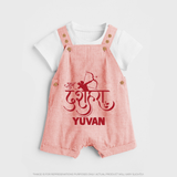 Ram Arrow Victory Dussehra Dungaree - PEACH - 0 - 5 Months Old (Chest 18")