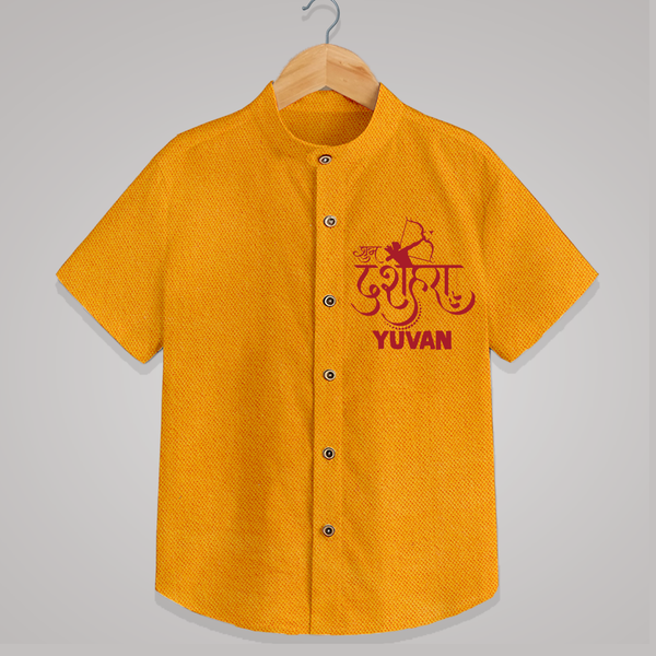 Ram Arrow Victory Dussehra Shirt - CHROME YELLOW - 0 - 6 Months Old (Chest 23")