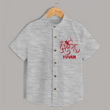 Ram Arrow Victory Dussehra Shirt - GREY - 0 - 6 Months Old (Chest 23")