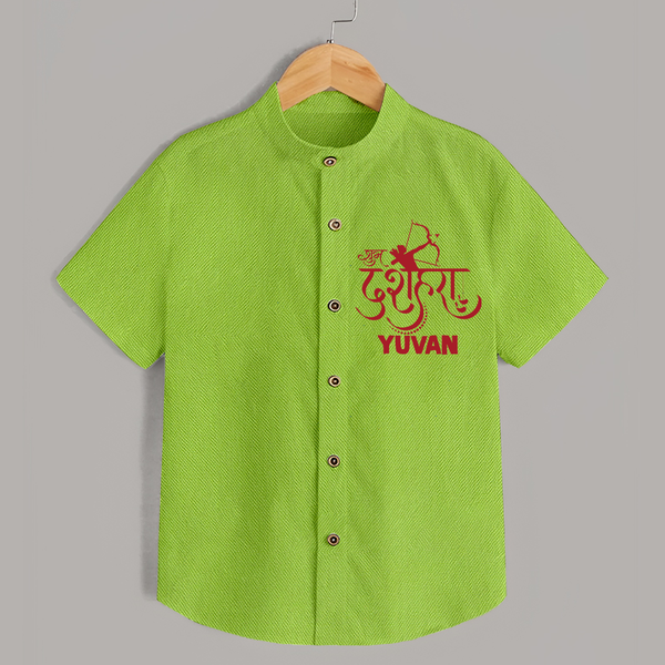 Ram Arrow Victory Dussehra Shirt - LIME GREEN - 0 - 6 Months Old (Chest 23")