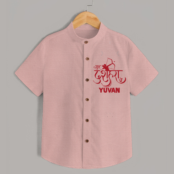 Ram Arrow Victory Dussehra Shirt - PEACH - 0 - 6 Months Old (Chest 23")