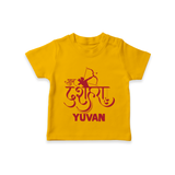 Ram Arrow Victory Dussehra T shirt - CHROME YELLOW - 0-5 Months Old (Chest 17")