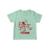 Ram Arrow Victory Dussehra T shirt - MINT GREEN - 0-5 Months Old (Chest 17")