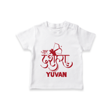 Ram Arrow Victory Dussehra T shirt - WHITE - 0-5 Months Old (Chest 17")
