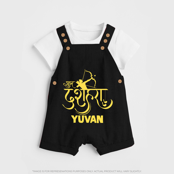 Ram Arrow Victory Dussehra Dungaree - BLACK - 0 - 5 Months Old (Chest 18")
