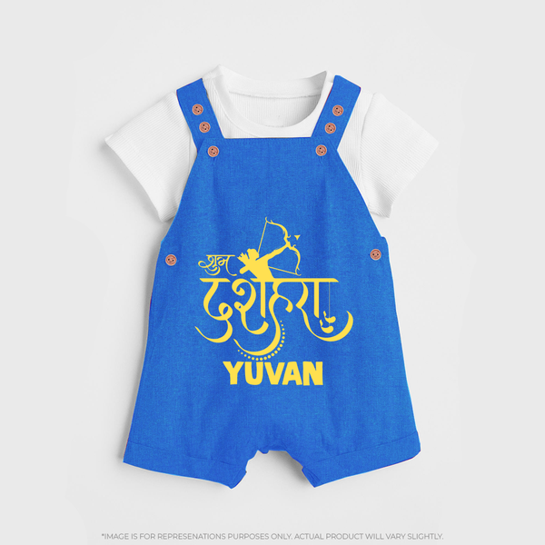 Ram Arrow Victory Dussehra Dungaree - COBALT BLUE - 0 - 5 Months Old (Chest 18")