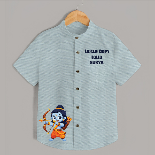 Little Ram Lalla Bow Warrior Shirt - ARCTIC BLUE - 0 - 6 Months Old (Chest 23")