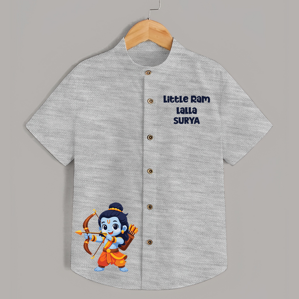 Little Ram Lalla Bow Warrior Shirt - GREY - 0 - 6 Months Old (Chest 23")