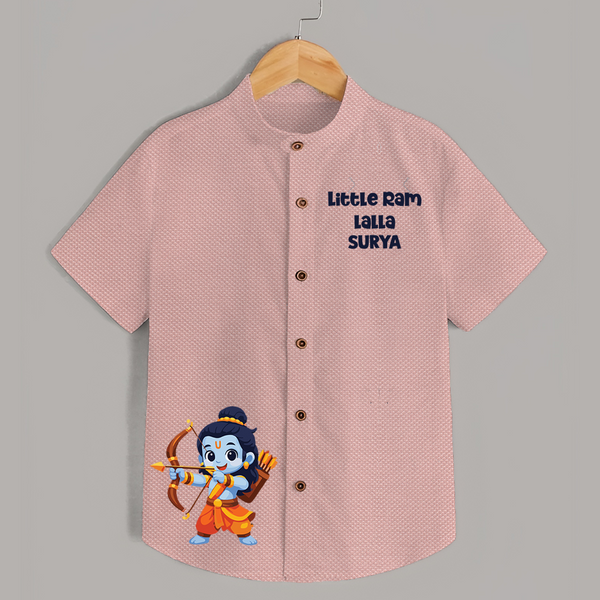 Little Ram Lalla Bow Warrior Shirt - PEACH - 0 - 6 Months Old (Chest 23")