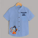 Little Ram Lalla Bow Warrior Shirt - SKY BLUE - 0 - 6 Months Old (Chest 23")